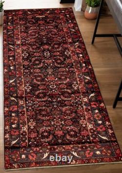 3'5 x 9'4 Vintage Hand-knotted Runner Rug Traditional Oriental Wool Carpet