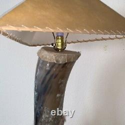 41 High ONE OF A KIND THREE COW HORN LAMP