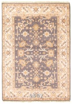 4'1 x 5'11 Hand Knotted Area Rug Traditional Oriental Wool Carpet