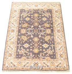 4'1 x 5'11 Hand Knotted Area Rug Traditional Oriental Wool Carpet