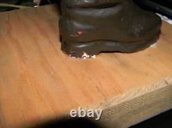 90 One-of-a-kind Santa Figure Running with Doll & Suitcase by LOIS CLARKSON