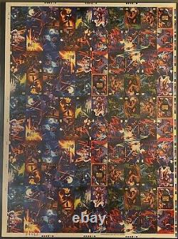 94 Marvel Masterpieces Uncut Print Sheet Ultra Rare One Of Kind