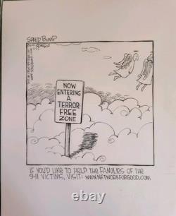 9/11 Original ONE OF A KIND Memorial Dedication Cartoon