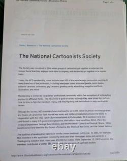 9/11 Original ONE OF A KIND Memorial Dedication Cartoon