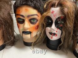 9 manniquin Custom Creepy heads hand made / Painted VTG, Custom One Of A Kind