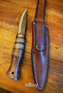 AA Forge Rare- One Of A Kind Puukko Inspired Bushcraft Knife With Leather Sheath