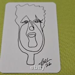 ACEO 6 one of a kind hand drawn continuous line psy portraits