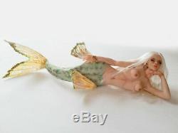 ADRIANAH Mermaid fantasy fairy One of a kind Polymer clay figurine