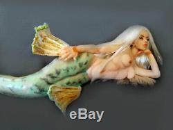 ADRIANAH Mermaid fantasy fairy One of a kind Polymer clay figurine