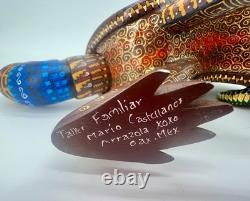ARMADILLO AND LIZARD- Beautiful one of a kind wood hand-carved ALEBRIJE