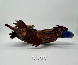 ARMADILLO AND LIZARD- Beautiful one of a kind wood hand-carved ALEBRIJE