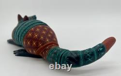 ARMADILLO- One of a kind wood hand-carved ALEBRIJE from Oaxaca, México