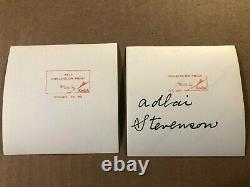 Adlai Stevenson Rare Two One of A Kind Candid Photos'61 &'65 Kennedy