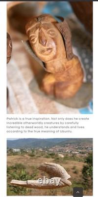 African Sculptor Patrick Manyike Hand Carved Wood Sculpture-Rare! One Of A Kind