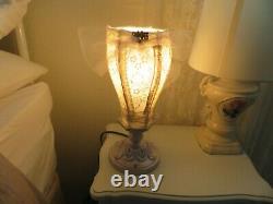 Amazing One of a Kind Vintage Lamp withassorted Lace Tambour Lace Romantic Chic