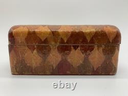 Amazing Vintage Leaves Decoupage Folk Art One of a Kind Box