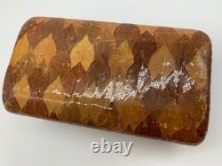 Amazing Vintage Leaves Decoupage Folk Art One of a Kind Box