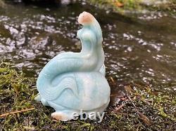 Amazonite Mermaid Stone Carving One Of A Kind Ocean Goddess Turtle Blue Crystal