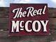 Antique Advertising Sign, The Real Mccoy, Original One Of A Kind Steel One-sided