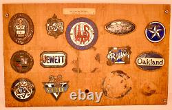 Antique Auto Car Emblems Radiator Badges Collection One Of A Kind See Pics