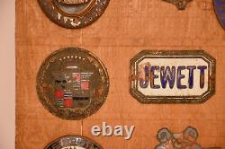 Antique Auto Car Emblems Radiator Badges Collection One Of A Kind See Pics