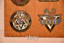 Antique Auto Car Emblems Radiator Badges Collection One Of A Kind See Pics