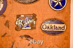 Antique Auto Car Emblems Radiator Badges Collection One Of A Kind See Pics