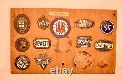 Antique Auto Car Emblems Radiator Badges Collection One Of A Kind See Pics