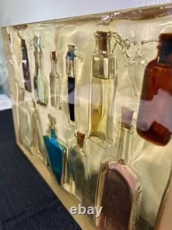 Antique Bottles With Liquid Encased In Resin One Of A Kind Masterpiece