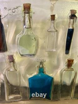 Antique Bottles With Liquid Encased In Resin One Of A Kind Masterpiece