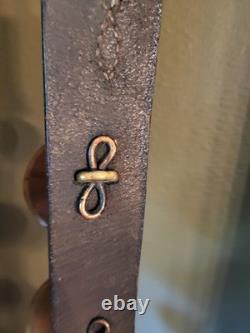 Antique Brass Sleigh Bells with Leather Straps. One of a Kind