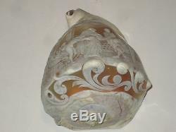 Antique Cameo Seashell, Hand Carved, One of a Kind Carving