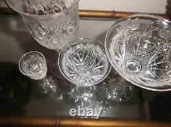 Antique Cut Crystal Glasses Exquisite Set(40)Custom made one of a kind