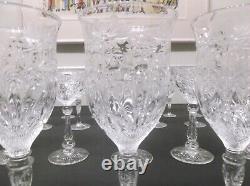 Antique Cut Crystal Glasses Exquisite Set(40)Custom made one of a kind