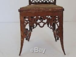 Antique Hand Made Miniature Fretwork Side Chair One of a Kind