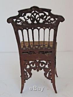 Antique Hand Made Miniature Fretwork Side Chair One of a Kind