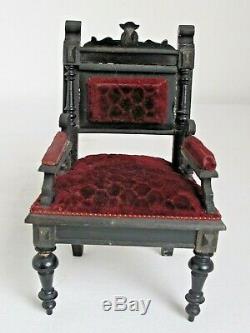 Antique Hand Made Miniature Victorian Arm Chair One of a Kind