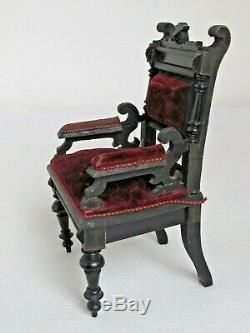 Antique Hand Made Miniature Victorian Arm Chair One of a Kind