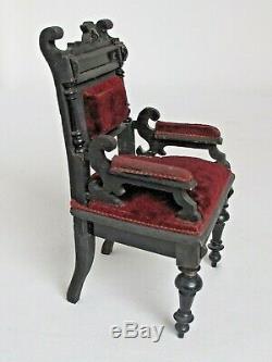 Antique Hand Made Miniature Victorian Arm Chair One of a Kind