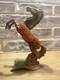 Antique One Of A Kind Brass Wood Horse Sculpture 8