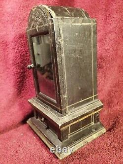 Antique One Of A Kind Pocket Watch Holder Case Locker Signed On Backside