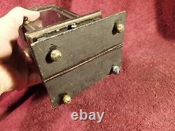 Antique One Of A Kind Pocket Watch Holder Case Locker Signed On Backside