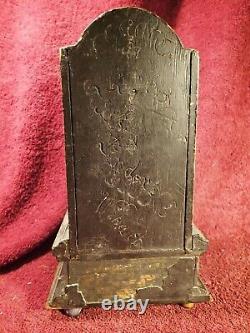 Antique One Of A Kind Pocket Watch Holder Case Locker Signed On Backside