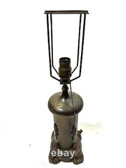Antique One of a Kind Brass Victorian Table Lamp Rare