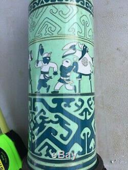 Antique One -of-a-kind Cloisonne Lamp Chinese Circus Theme