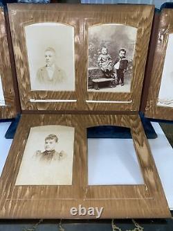 Antique Rare One Of A Kind victorian Blue velvet photo album