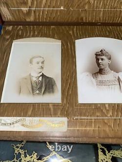 Antique Rare One Of A Kind victorian Blue velvet photo album