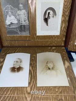 Antique Rare One Of A Kind victorian Blue velvet photo album