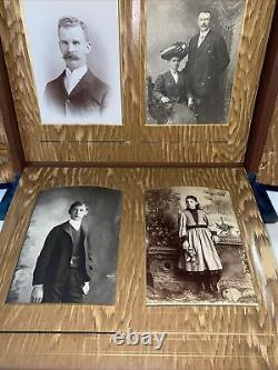 Antique Rare One Of A Kind victorian Blue velvet photo album