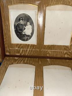Antique Rare One Of A Kind victorian Blue velvet photo album